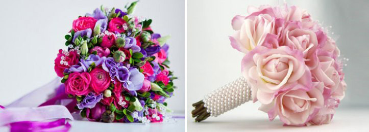 сочетание цветов свадебного букета