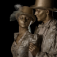 Живые статуи Викторианская пара